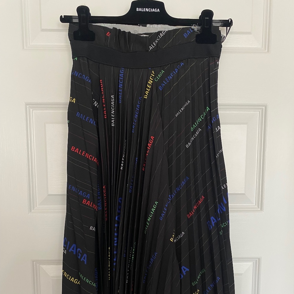 NWT BALENCIAGA Asymmetric Pleated Skirt